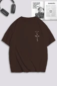 macklin Unisex Kadın Erkek Travis Scott Highest Özel Tasarım Baskılı Oversize T-shirt - 2