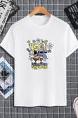 macklin Unisex Kadın Erkek Sünger Bob Karakter Baskılı Oversize T-shirt - 1