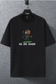 macklin Unisex Kadın Erkek Venom Groot Marvel Karakter Baskılı Oversize T-shirt - 1