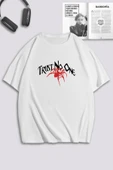 macklin Unisex Kadın Erkek Trust No One Spider Özel Tasarım Baskılı Oversize T-shirt - 1