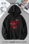 macklin Unisex Kadın Erkek Remain Eyes Özel Tasarım Baskılı Kapşonlu Sweatshirt - 1