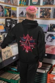 macklin Unisex Kadın Erkek  Spiderman TK Ön Arka Baskılı Özel Tasarım Baskılı Kapşonlu Sweatshirt - 1