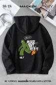 macklin Unisex Kadın Erkek Please Dont Hurt Me Cactus Özel Tasarım Baskılı Kapşonlu Sweatshirt - 1