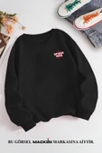 macklin Unisex Kadın Erkek Marvel Spiderman Ön ve Arka Tasarım Baskılı  Bisiklet Yaka Sweatshirt - 2