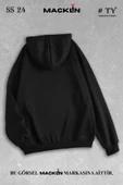 macklin Unisex Kadın Erkek Kapüşonlu Sck Gansta Baskılı Fermuarlı Sweatshirt Polar Ceket - 2