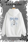 macklin Unisex Kadın Erkek Ritual Şimşek Heykel Özel Tasarım Baskılı Kapşonlu Sweatshirt - 1