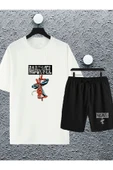 macklin Unisex Kadın Erkek Marvel Spiderman Özel Karakter Baskılı Oversize Tshirt Ve Şort Eşofman Takımı - 1