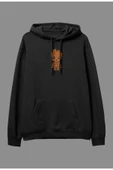 macklin Marvel Groot Karakter Tasarım Baskılı Kapüşonlu Sweatshirt Hoodie - 1