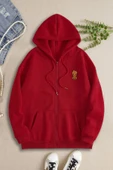 macklin Unisex Kadın Erkek Kapüşonlu Marvel Groot Baskılı Fermuarlı Sweatshirt Polar Ceket - 1