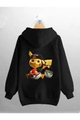 macklin Unisex Kadın Erkek Sevimli Pikachu Baskılı Sweatshirt - 1