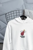 macklin Unisex Kadın Erkek Chcago Buls Ön Arka Baskılı Özel Tasarım Baskılı Kapşonlu Sweatshirt - 2