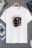 macklin Unisex Kadın Erkek Silent Skull Baskılı Oversize T-shirt - 1