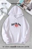 macklin Unisex Kadın Erkek Trust No One Özel Tasarım Baskılı Kapşonlu Sweatshirt - 1