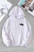 macklin Unisex Kadın Erkek Scared Özel Tasarım Baskılı Kapşonlu Sweatshirt - 2