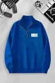 macklin Unisex Kadın Erkek Brooklyn Yarım Fermuarlı Dik Yaka Basic Kazak - 1