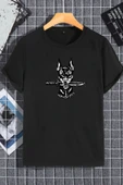macklin Unisex Kadın Erkek Köpek Bıçak Baskılı Oversize T-shirt - 1