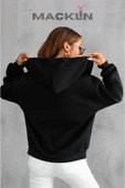 macklin Unisex Kapüşonlu Basic Fermuarlı Sweatshirt Polar Ceket - 2
