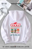 macklin Unisex Kadın Erkek Cacti Travis Özel Tasarım Baskılı Kapşonlu Sweatshirt - 1