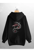macklin Unisex Kadın Erkek Yılanlı Bıçak Baskılı Sweatshirt - 1