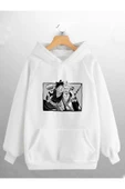 macklin Unisex Kadın Erkek One Piece Luffy Ve Zoro Anime Karakter Baskılı Sweatshirt - 1
