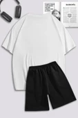 macklin Unisex Kadın Erkek J Hope BTS Baskılı Özel Tasarım Oversize Tshirt Ve Şort Eşofman Takımı - 2