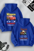 macklin Arkadaş Çift Kombin Şimşek McQueen ve Mater Baskılı Özel Tasarım Kapüşonlu Sweatshirt 2li Set Takım - 1