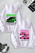 macklin Sevgili Çift Kombin Hızlı ve Öfkeli Bullet & Suki EVO IX SIRT Baskılı Kapüşonlu Sweatshirt 2li Takım - 1