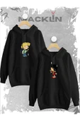 macklin Sevgili Çift Kombini Cedric ve Chen Baskılı Özel Tasarım Kapüşonlu Sweatshirt 2li Set Takım thumbnail 1