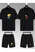 macklin Unisex Kadın Erkek Cedric Chen Baskılı Sevgili Çift Kombini Tasarım Oversize Tshirt Ve Şort - 1