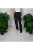 Siyah Rahat Kesim Pantalon - 1