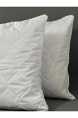 Shopyteks Kare Desen 2 Adet Fermuarlı Yastık Kılıfı 50x70 + 2 Adet Kapitoneli Yastık Koruyucu 50x70 - 6