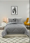 Shopyteks Çift kişilik GRi Kare Welsoft Yorgan Çift Taraflı 195x215 thumbnail 3