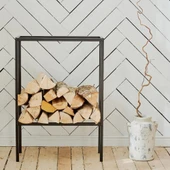 Şömine Kenarı Odunluk Soba Yanı Odunluk Metal Odunluk - 2