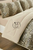 Shopyteks Çift kişilik Leopar Welsoft Uyku Seti Çift Taraflı 195x215 thumbnail 2