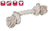 Karlıe 2 Düğümlü İp Köpek Oyu. M 30 Cm Beyaz - 1