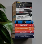 Metal Siyah 2 Adet Kitaplık, Kitap Organizatör, Uçan Kitap Rafı, Görünmez Duvar Kitaplık 2'Lİ - 1