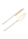 The Mia Bianco Pasta Servis Takımı Gold 2 Parça CKB 0250 - 3