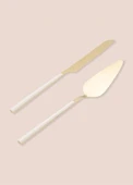 The Mia Bianco Pasta Servis Takımı Gold 2 Parça CKB 0250 - 2