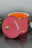 Nishev.com Evini Sev İtalyan Emaye Yoğurt Tenceresi Emaye Bakraç 20cm 5lt – Kırmızı - 3