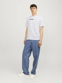Jack Jones Erkek Jjecorp Bisiklet Yaka Beyaz Tişört 12233999 - 4