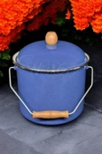 Nishev.com Evini Sev İtalyan Emaye Yoğurt Tenceresi Emaye Bakraç 20cm 5lt – Mavi - 1