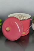 Nishev.com Evini Sev İtalyan Emaye Yoğurt Tenceresi Emaye Bakraç 20cm 5lt – Kırmızı - 2