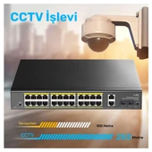 Cudy GS1026PS2 2Port Gigabit 24Port Gigabit PoE 10/100Mbps 300W Metal Kasa Switch - 3