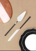 The Mia  Bianco Pasta Servis Takımı Gümüş 2 Parça CKB 0251 - 1