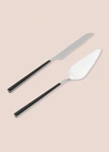 The Mia  Bianco Pasta Servis Takımı Gümüş 2 Parça CKB 0251 - 2
