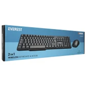 Everest KM-6852 Siyah Usb Kablosuz Combo Q Standart Klavye + Mouse Set - 2