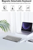 Samsung Galaxy Tab S9 Fe 10.9" Q Türkçe Klavyeli Kılıf Kalem Bölmeli Bluetooth Özellikli Standlı  LAVANTA thumbnail 6