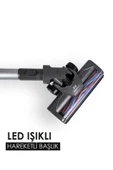 Pirantech ES92 Şarjlı Dikey Kablosuz LED Aydınlatmalı Süpürge - 7