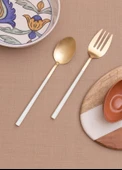 The Mia Bianco Salata Servis Takımı Gold 2 Parça CKB 0247 - 1
