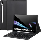 Samsung Galaxy Tab S9 Fe 10.9" Q Türkçe Klavyeli Kılıf Kalem Bölmeli Bluetooth Özellikli Standlı  SİYAH - 1